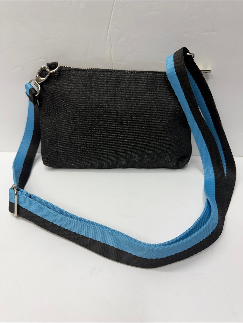 Brighton Denim Crossbody with Turquoise Beaded Butterfly Accents - Picture 4 of 6
